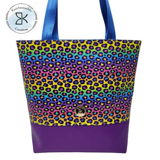 Rainbow Leopard KISS Tote